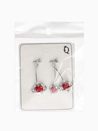 Серьги «Сердечная вишня», красные в серебре - Фото 7