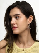 Серьги «Сердечная вишня», красные в серебре - Фото 2