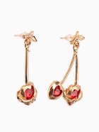 Серьги «Сердечная вишня», красные в золоте - Фото 2