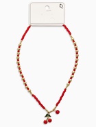 Колье из бисера «Вишня», 40 см, красное в золоте - Фото 4
