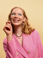 Колье с подвесками «Леопард. Сердце», 40 см, розовый, коричневый в золоте - Фото 2