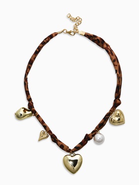 Колье с подвесками «Леопард. Новый стиль», 40 см, светло-коричневый, в золоте 10904845