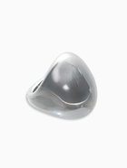 Кольцо крупное «Объемный круг», размер 17, пластик, цвет серебро - фото 63131348