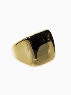 Кольцо крупное «Объемный квадрат», размер 17, пластик, цвет золото - фото 63131351