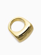 Кольцо крупное «Объемный квадрат», размер 17, пластик, цвет золото - фото 63131352