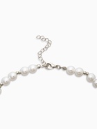 Кулон на жемчужных бусах «Морская звезда», 55 см, белый в серебре - фото 63131371