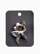 Брошь «Кит галиотис», зелёная в золоте - Фото 4