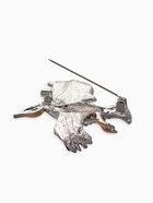 Брошь «Пеликан», цветная в серебре - Фото 3