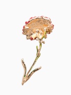 Брошь «Цветок гвоздики», красно-зелёная в золоте - Фото 2