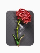 Брошь «Цветок гвоздики», красно-зелёная в золоте - Фото 4