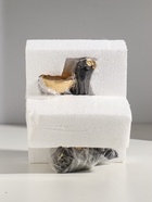 Подсвечник полистоун "Африканка в чёрном платье с цветами" с золотом d=4,5 см 11х13х16 см - фото 63232872