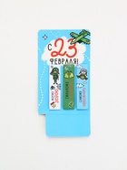 Набор "Настоящему герою", мини ручка и стикеры-закладки 20 л - фото 119974353