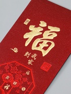 Конверт денежный бумага "Пожелание счастья" набор 6 шт тиснение блеск 9х17 см - фото 809398590