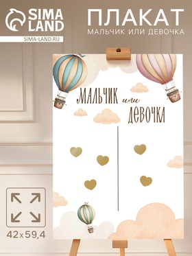 Плакат «Мальчик или девочка» с наклейками