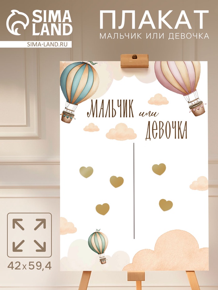 Плакат «Мальчик или девочка» с наклейками - Фото 1