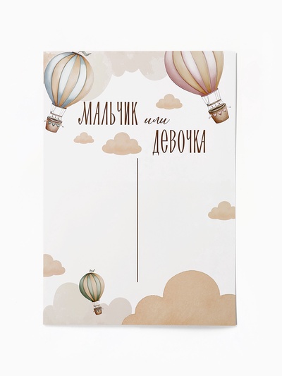 Плакат «Мальчик или девочка» с наклейками