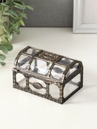 Шкатулка для украшений «Сундучок», пластик под бронзу, 10.5×8×6.5 см - Фото 5