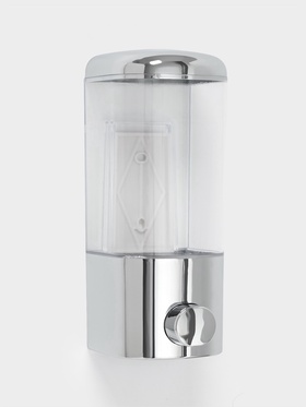 УЦЕНКА Диспенсер для жидкого мыла механический 500 мл 8х9х20 см, цвет хром