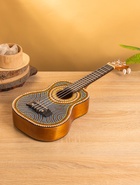 УЦЕНКА Сувенирный музыкальный инструмент Укулеле «Волна» махагон, дерево, 55 см - Фото 3
