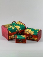 УЦЕНКА Шкатулка дерево сундучок(набор3 шт)"Искусство"19,5х14,5х12см,15х10,5х9см,10х6х7см - Фото 6