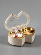 УЦЕНКА Шкатулка музыкальная пластик механическая "Двойное сердце белое" 6х16х10 см - Фото 6