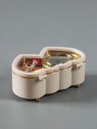 УЦЕНКА Шкатулка музыкальная пластик механическая "Двойное сердце белое" 6х16х10 см - Фото 9