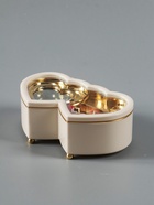 УЦЕНКА Шкатулка музыкальная пластик механическая "Двойное сердце белое" 6х16х10 см - Фото 10