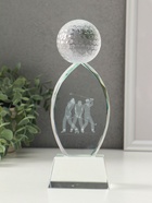 УЦЕНКА Сувенир стекло "Стела наградная. Гольф" 8х6х22 см - Фото 1