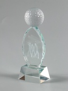 УЦЕНКА Сувенир стекло "Стела наградная. Гольф" 8х6х22 см - Фото 4