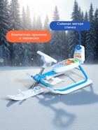 УЦЕНКА Снегокат растущий Snow Cat, со спинкой, белый, голубой - Фото 4