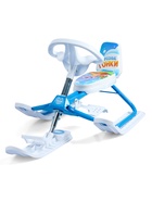 УЦЕНКА Снегокат растущий Snow Cat, со спинкой, белый, голубой - Фото 7