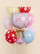 Воздушный шар фольгированный 35" «Бокал розовый», фигура - Фото 3