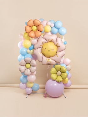 Воздушный шар фольгированный 25" «Ромашка», жёлтый сатин (комплект 2 шт)