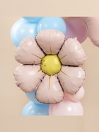 Воздушный шар фольгированный 25" «Ромашка», светло - розовый сатин - Фото 2