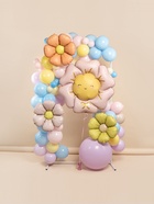 Воздушный шар фольгированный 25" «Ромашка», светло - розовый сатин - Фото 3