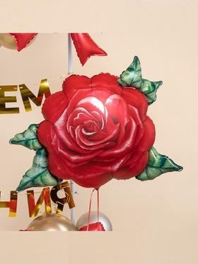 Воздушный шар фольгированный 32" «Акварельная роза», фигура (комплект 2 шт)