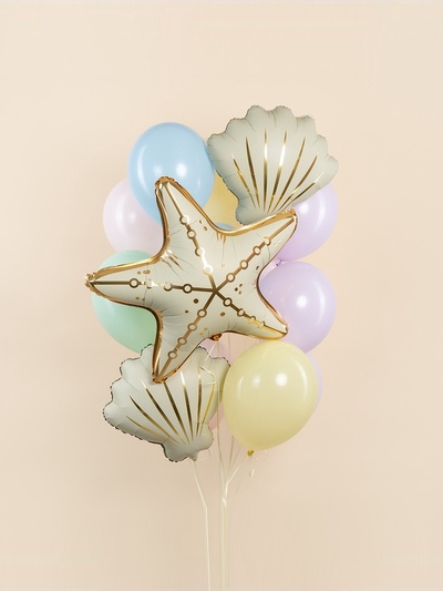 Воздушный шар фольгированный 29" «Морская звезда», кремовый сатин