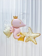 Воздушный шар фольгированный 42" «Морской конёк», светло - розовый сатин 10961889
