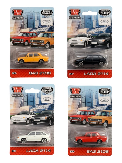 Машина металлическая LADA, 7.5 см, МИКС