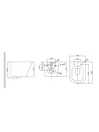 Унитаз Taliente Correto CR25200 Nero, подвесной - фото 14998567