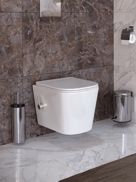 Унитаз Taliente Correto CR25200+Smcromo, подвесной