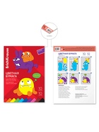 Бумага цветная ErichKrause. Jolly Friends, А4, 10 цветов, 10 листов, односторонняя, мелованная, на склейке (комплект 3 шт) - фото 63131802