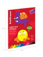 Бумага цветная ErichKrause. Jolly Friends, А4, 10 цветов, 10 листов, односторонняя, мелованная, на склейке (комплект 3 шт) - фото 63131803