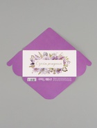 Конверт для денег «С днём рождения», цветы, тиснение, 16.5×8 см - Фото 5