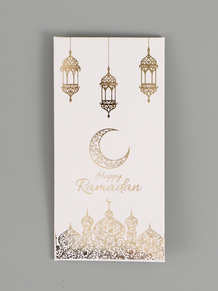 Конверт для денег «Рамадан», тиснение, 16.5×8 см - Фото 1