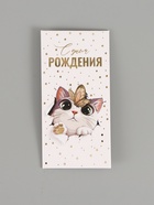Конверт для денег «Котик», тиснение, 16.5 × 8 см 10942028