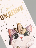 Конверт для денег «Котик», тиснение, 16.5 × 8 см (10 шт) - фото 809419637