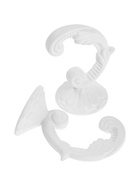 Крючок для штор ТУНДРА KS002, однорожковый, цвет белый, 2 шт - фото 63233038