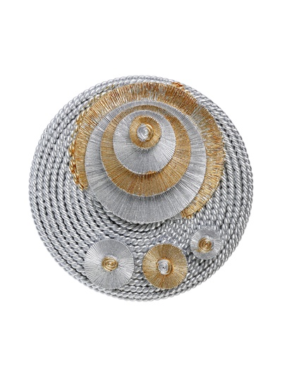 Держатель для штор CAPPIO KS038, d=11 см, цвет серебро золото, 2 шт.