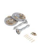 Крючок для штор CAPPIO KS038, d=11 см, цвет серебро золото, 2 шт - фото 63233058